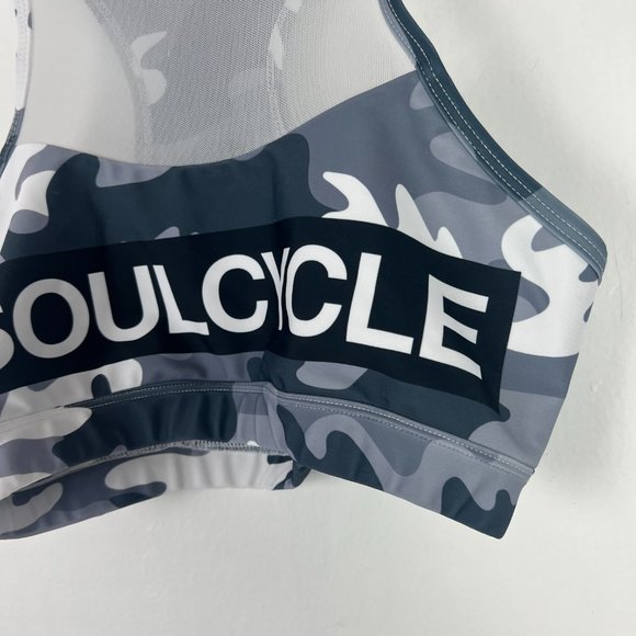 SoulCycle Camo Sports Bra Gray Size Small S EUC L2764 - Picture 3 of 8
